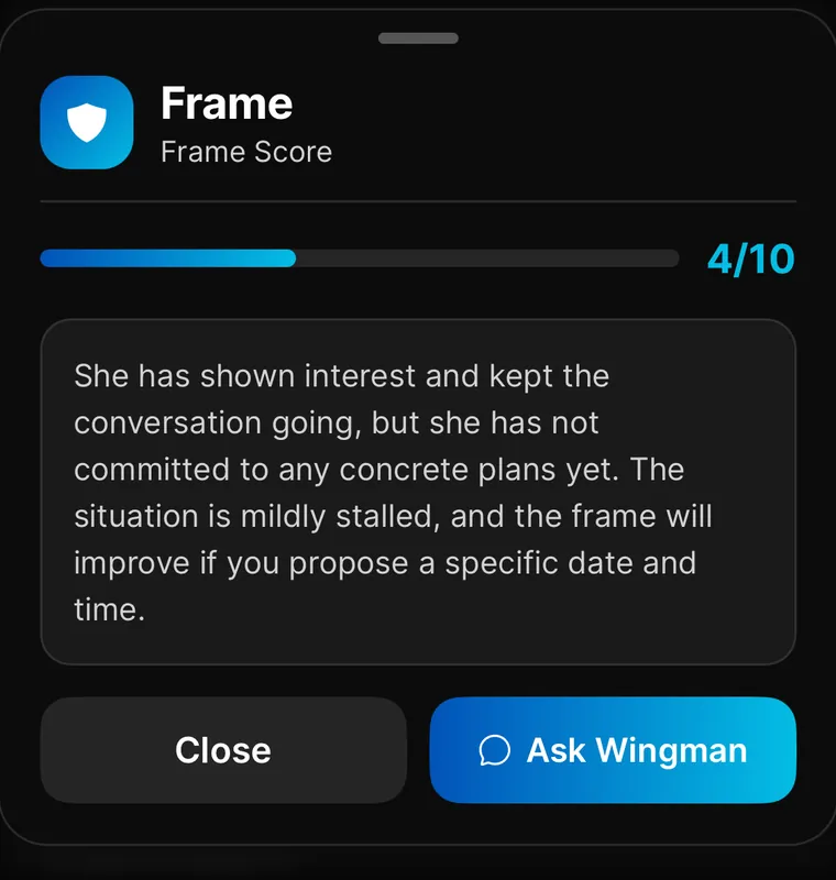Frame Score with its explanation