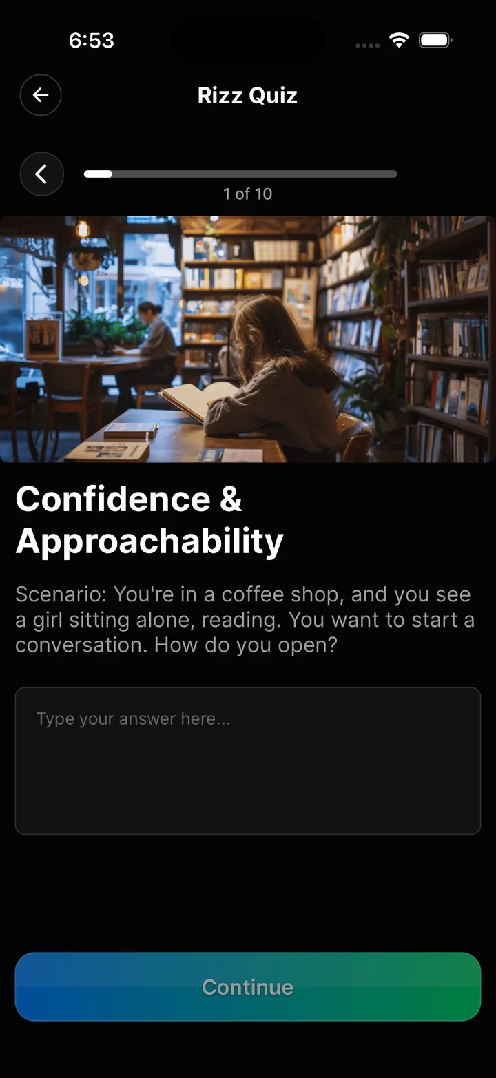 Quizzes in the Wingman app